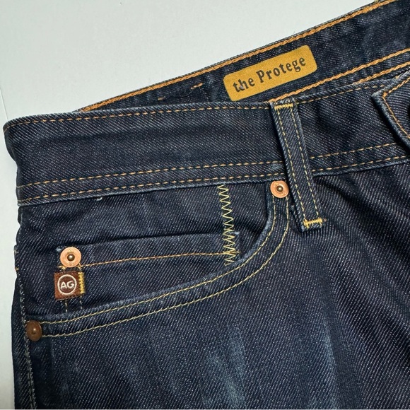 AG Adriano Goldschmeid The Protege Straight Leg Low Rise Dark Wash Jeans 30x28 - Picture 4 of 10
